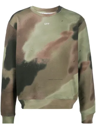off white camouflage pullover