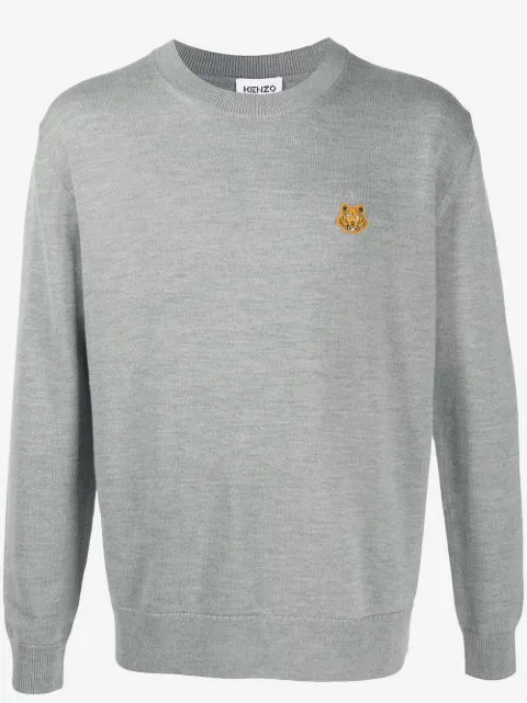 Kenzo Tiger embroidered crew neck jumper