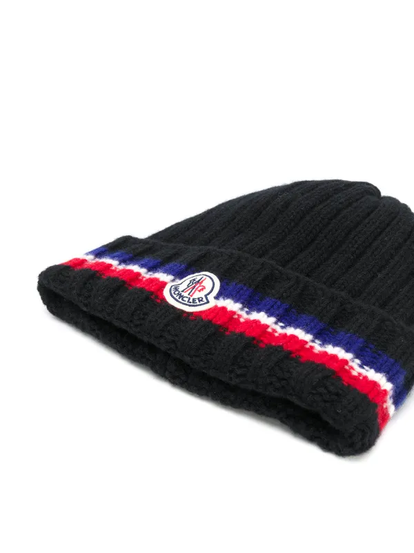 moncler striped beanie