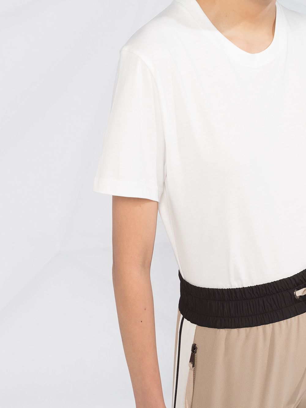 Shop Moncler Short-sleeve Cotton T-shirt In White