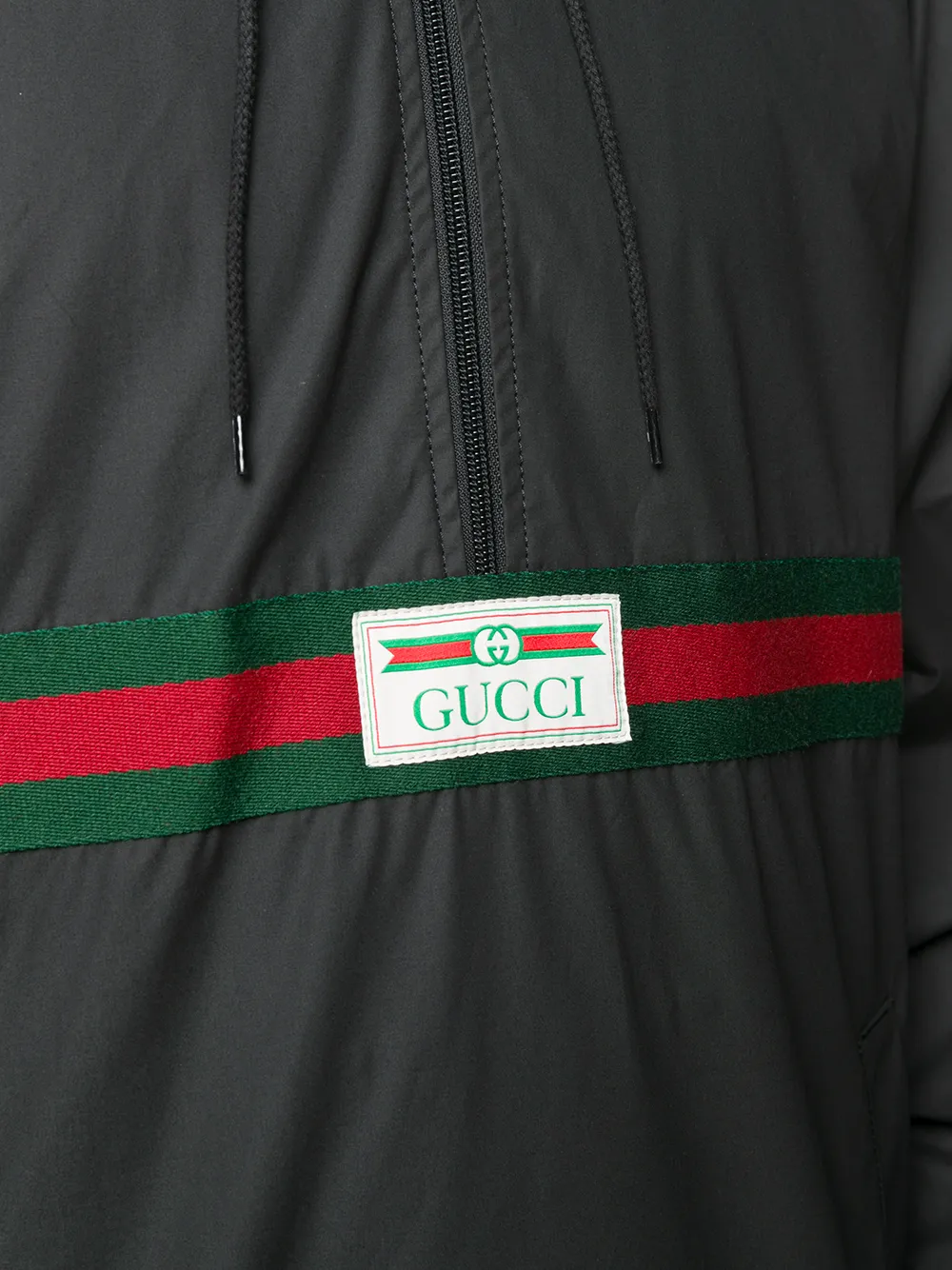 Gucci Gucci Label Windbreaker Jacket - Farfetch