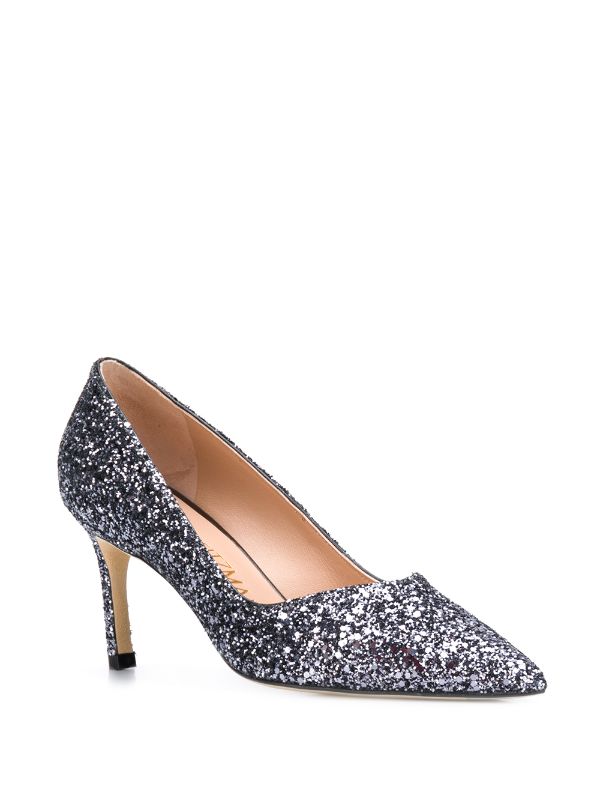 stuart weitzman glitter heels