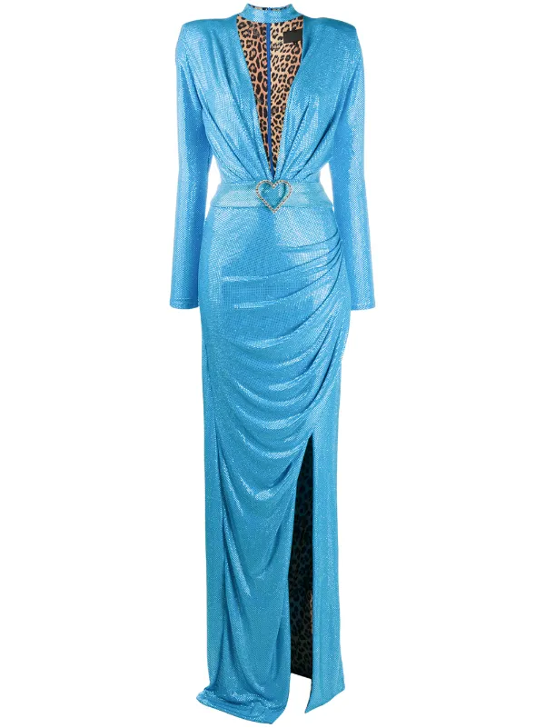 rhinestone evening dress