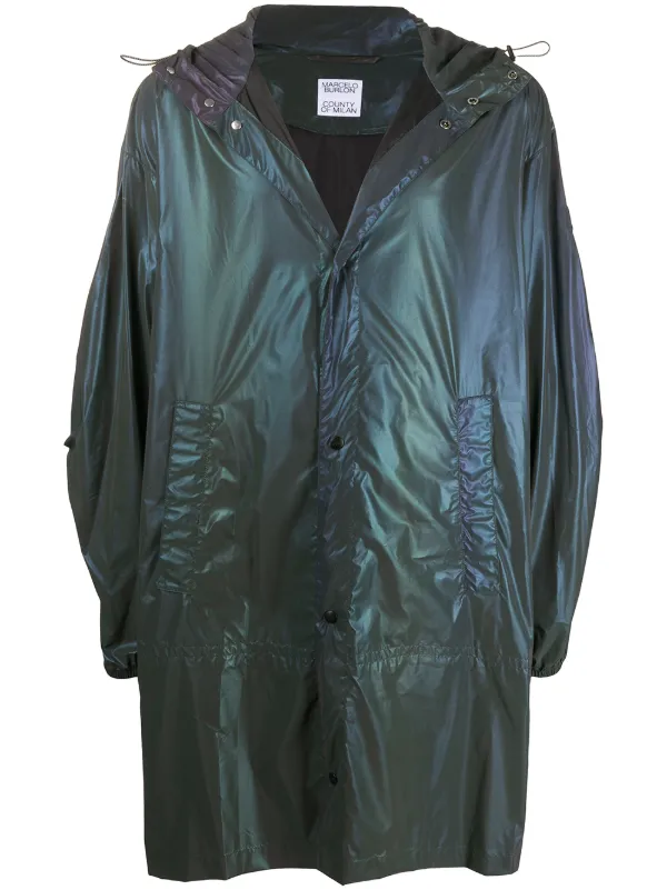 iridescent raincoat