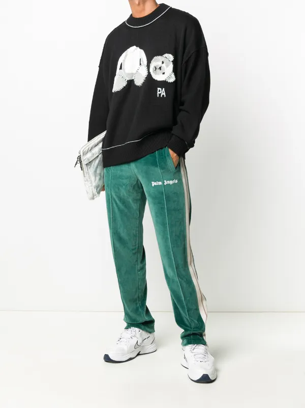 palm angels green track pants