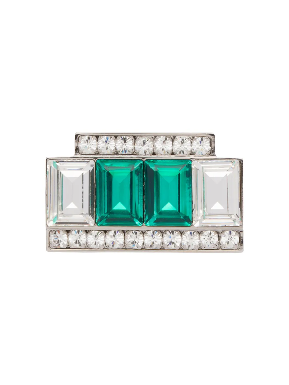 Image 1 sur Miu Miu broche à ornements en cristal