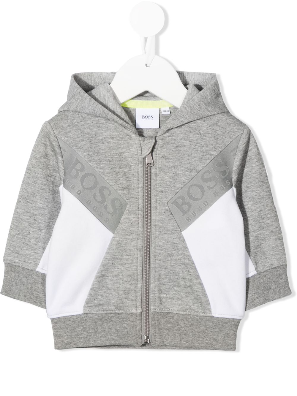 

BOSS Kidswear sudadera con diseño colour block - Gris