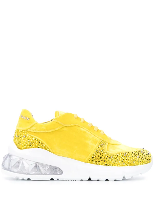 Shop Philipp Plein Studs velvet chunky 