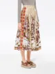 Prada Milan print pleated skirt
