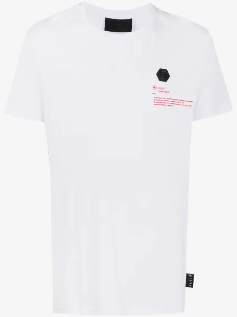 Philipp Plein skull-print logo-patch T-shirt