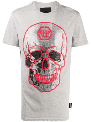 philipp plein crystal skull t shirt