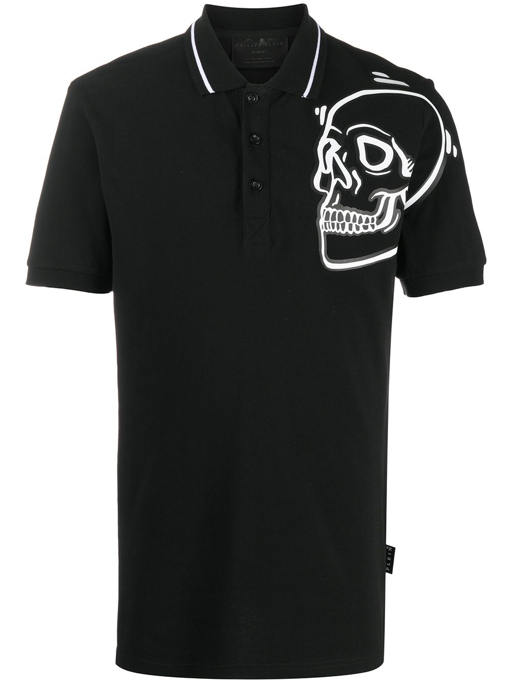 Philipp Plein Outline Skull short-sleeved Polo Shirt - Farfetch
