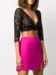 Versace logo lace crop top