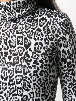 leopard roll-neck top展示图