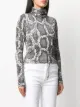 Just Cavalli snakeskin-print high-neck top