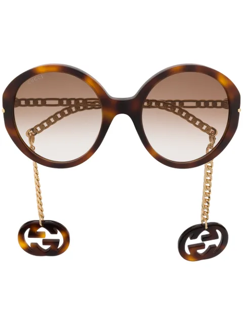 Gucci Eyewear Occhiali da sole oversize con ciondolo rimovibile