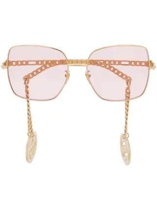 Square Metal Fashion Sunglasses For Women Men Casual Chain Charm Gradient  Glasses For Summer Beach Party, Uv400 - Temu United Arab Emirates