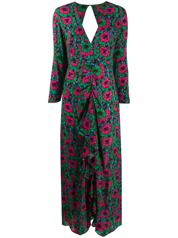 rose floral maxi dress