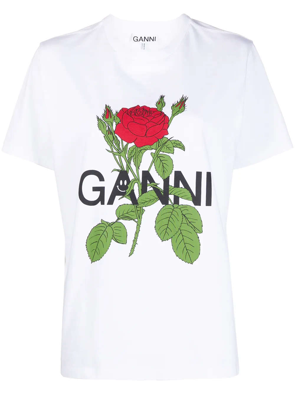 GANNI T-Shirt Mit Rosen-Print 28eeq WFj4X GANNI T-Shirt Mit Rosen-Print 28eeq WFj4X