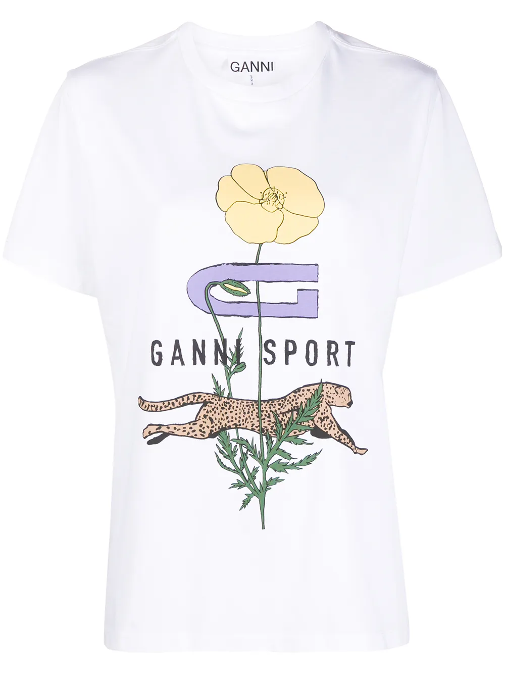 GANNI T-Shirt Mit "Ganni Sport"-Print zXGEw TeLdd GANNI T-Shirt Mit "Ganni Sport"-Print zXGEw TeLdd