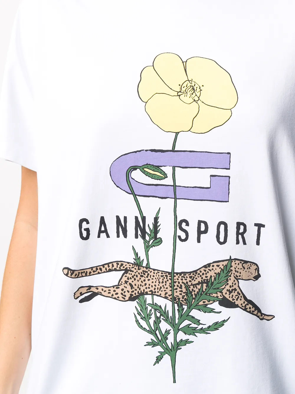 ganni sport t shirt