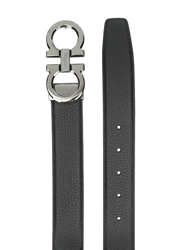 Ferragamo Gancini-buckle Reversible Belt | Black | FARFETCH