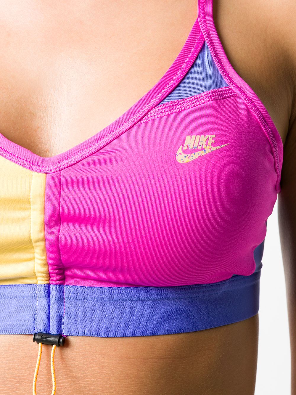 фото Nike colour block toggle detail sports bra