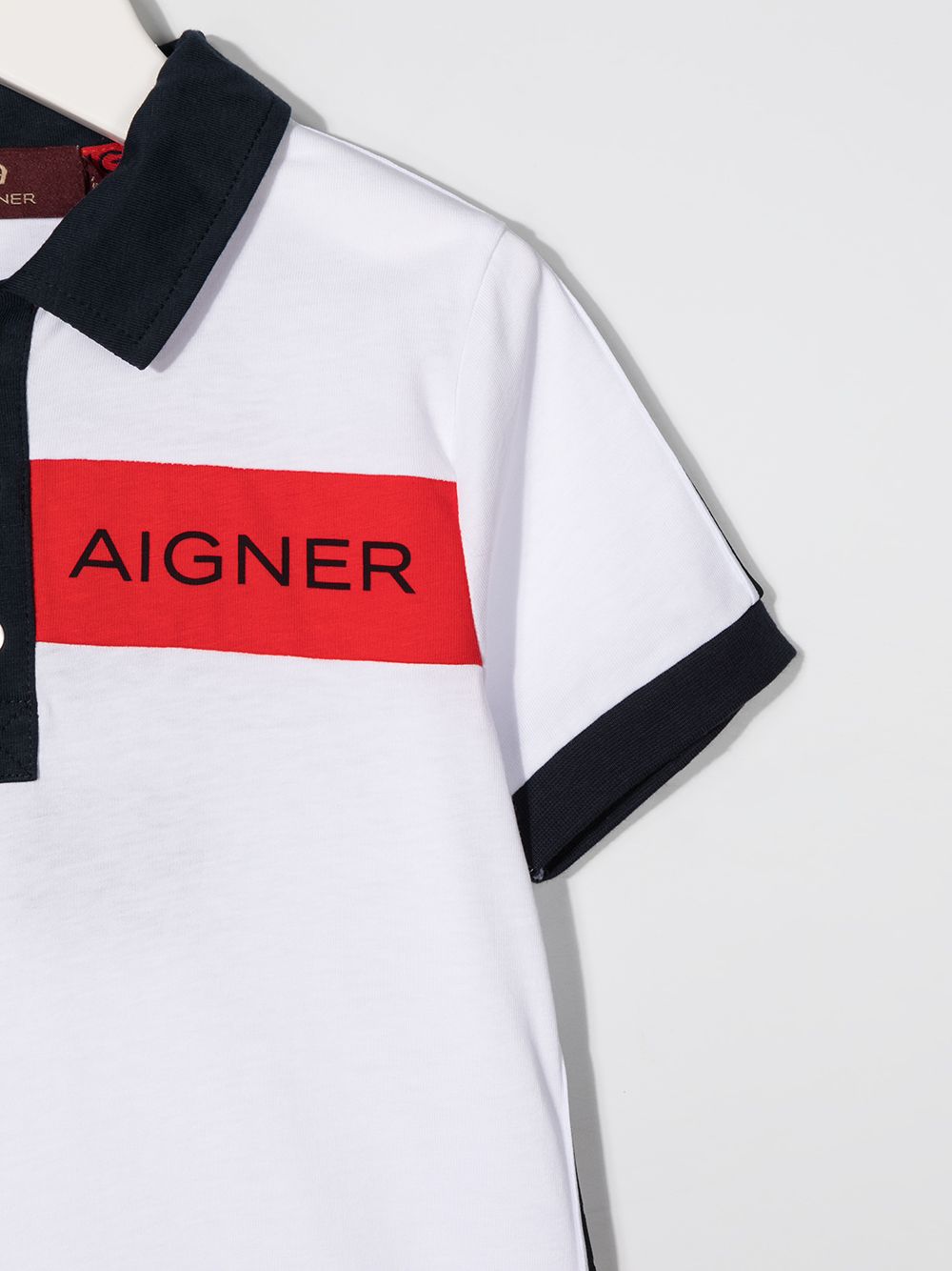 фото Aigner kids logo print polo shirt