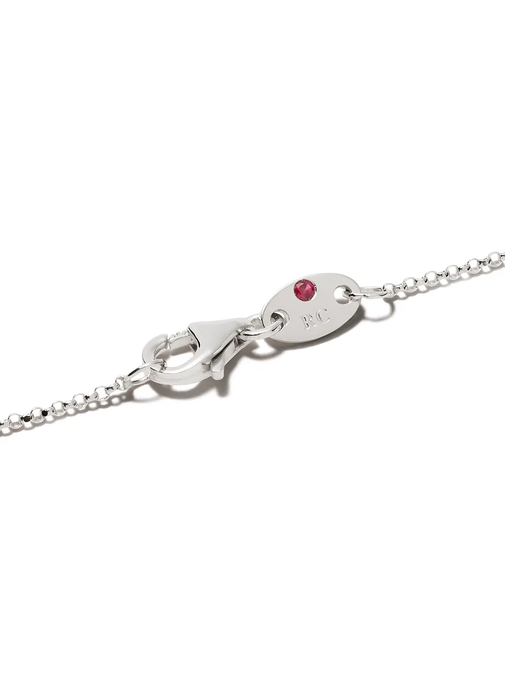 18kt White Gold Diamond Princess Flower Necklace