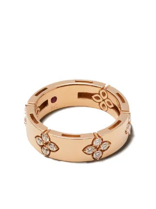 18K ROSE GOLD PRINCESS MULTI SAPPHIRE SQUARE RING - Roberto