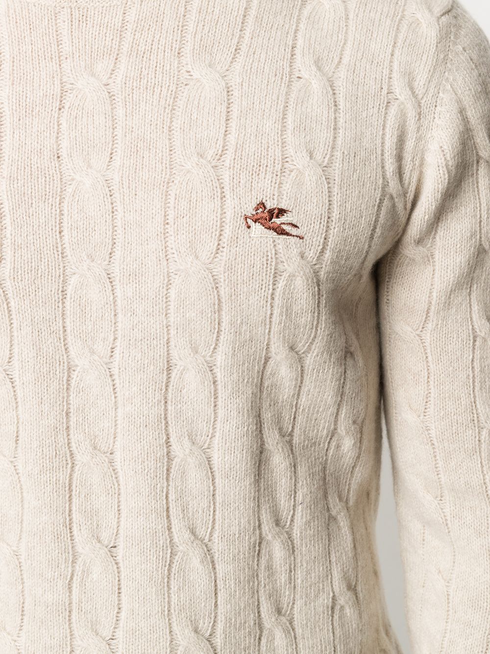 фото Etro пуловер фактурной вязки с логотипом