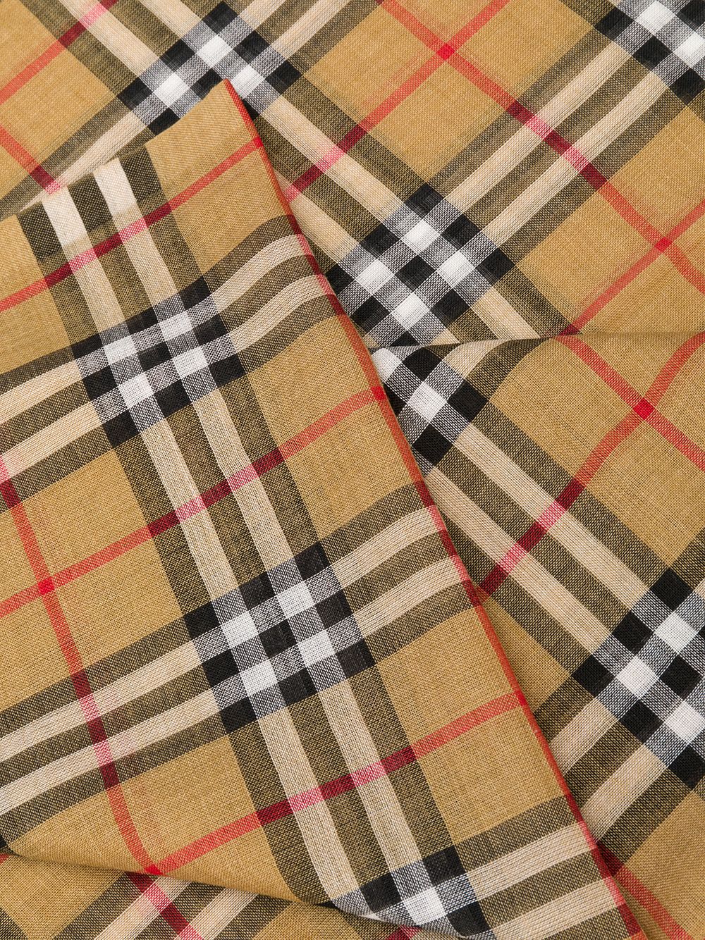 фото Burberry шарф в клетку vintage-check с бахромой