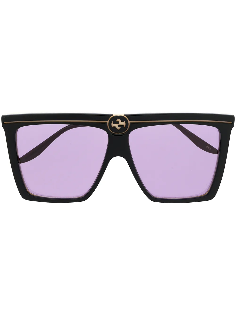 lunettes de soleil Interlocking G à monture carrée