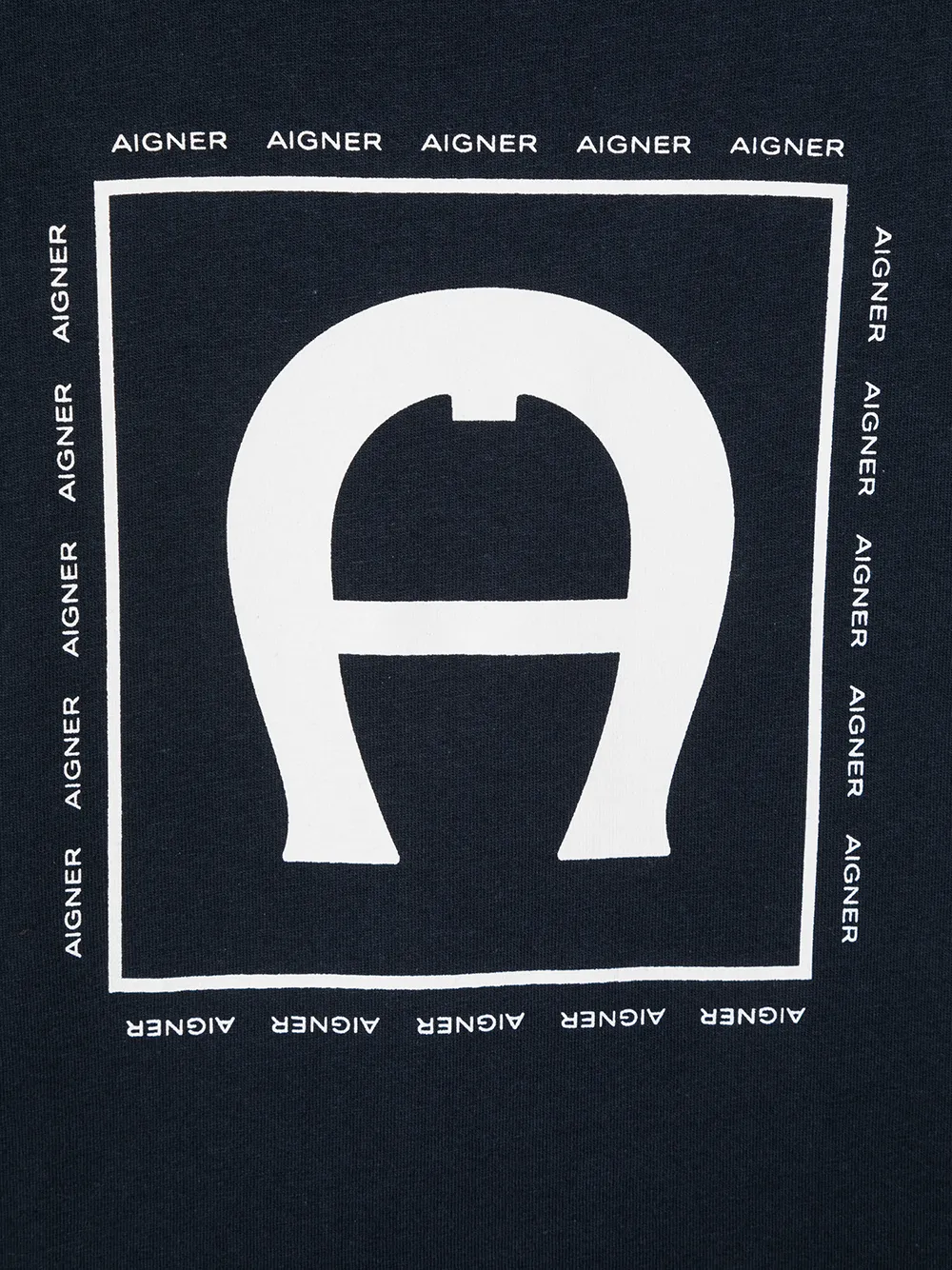 Aigner Kids T-shirt met monogramprint Blauw