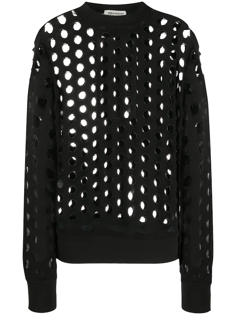 Maison Margiela Punched Holes Cotton Sweatshirt Farfetch Maison Margiela Punched Holes Cotton Sweatshirt Farfetch