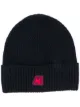Image 1 sur Moncler bonnet nervuré à patch logo