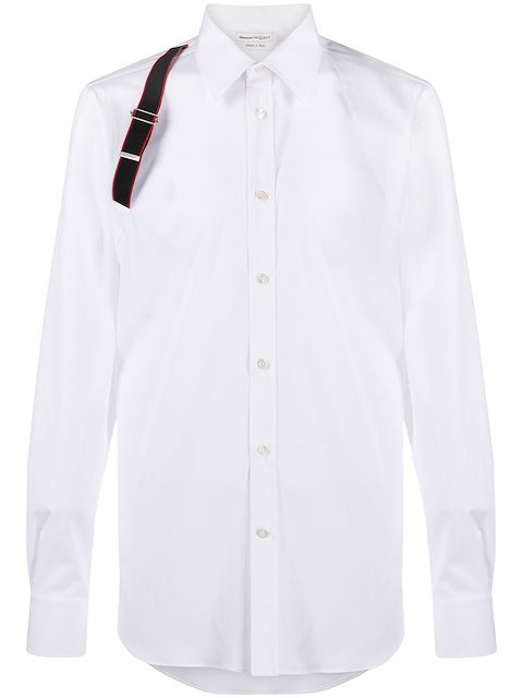 Alexander McQueen camisa con detalle de tirante