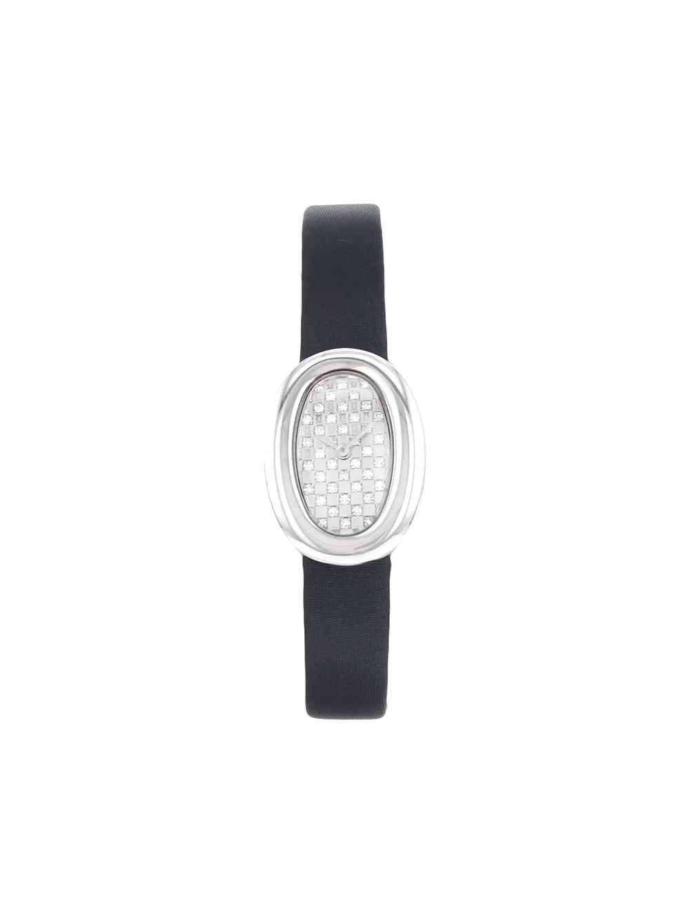 Pre-owned Cartier 2010  Baignoire Joaillerie Mini 18mm In Grey