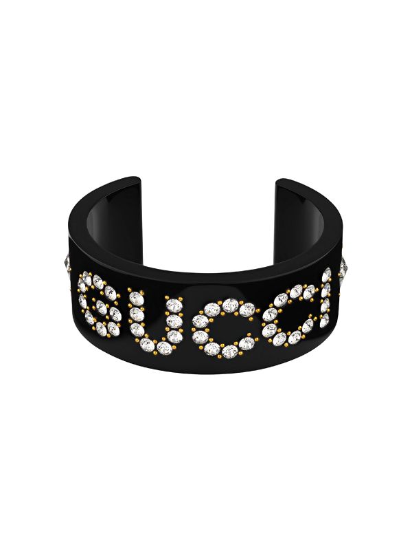 Gucci Crystal Detailed Cuff Bracelet 