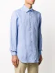Kiton pointed collar linen shirt