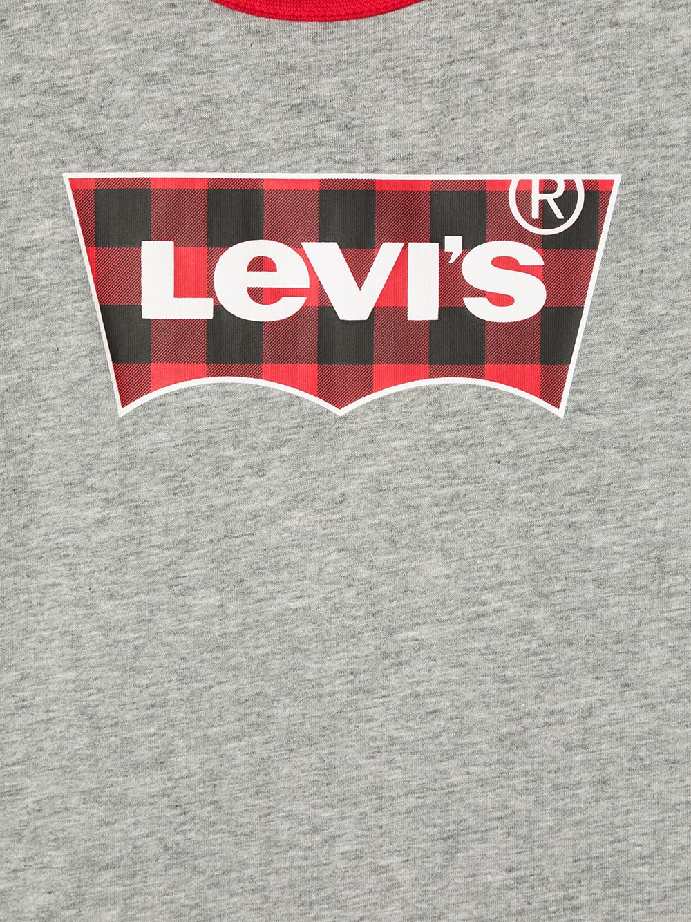 фото Levi's kids футболка в клетку гингем с логотипом