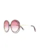 الصورة 2 من Chloé Eyewear نظارة شمسية بإطار مستدير كبير