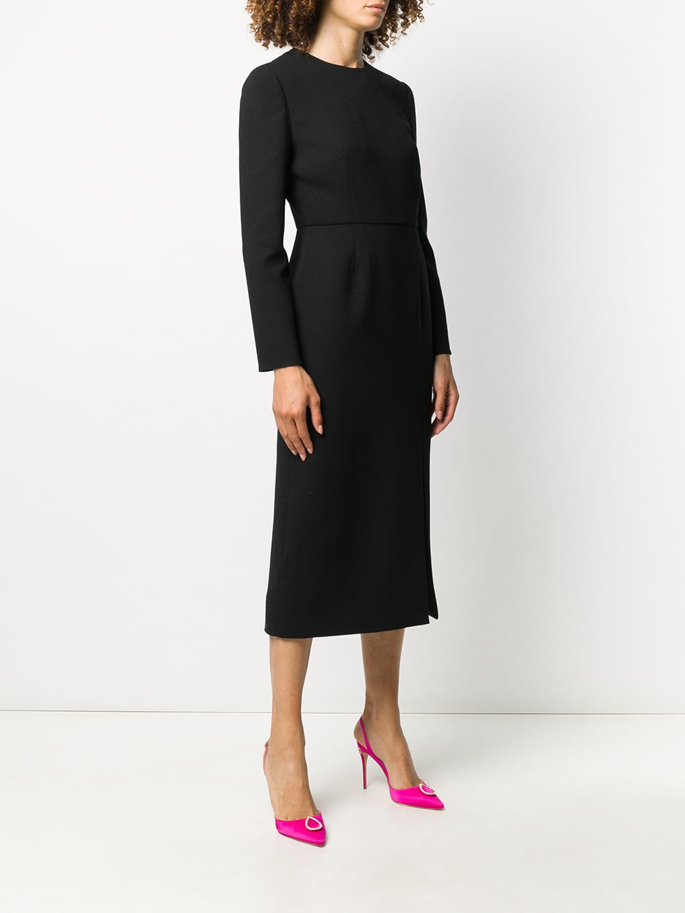 Shop Valentino slit detail midi dress with Express Delivery - FARFETCH