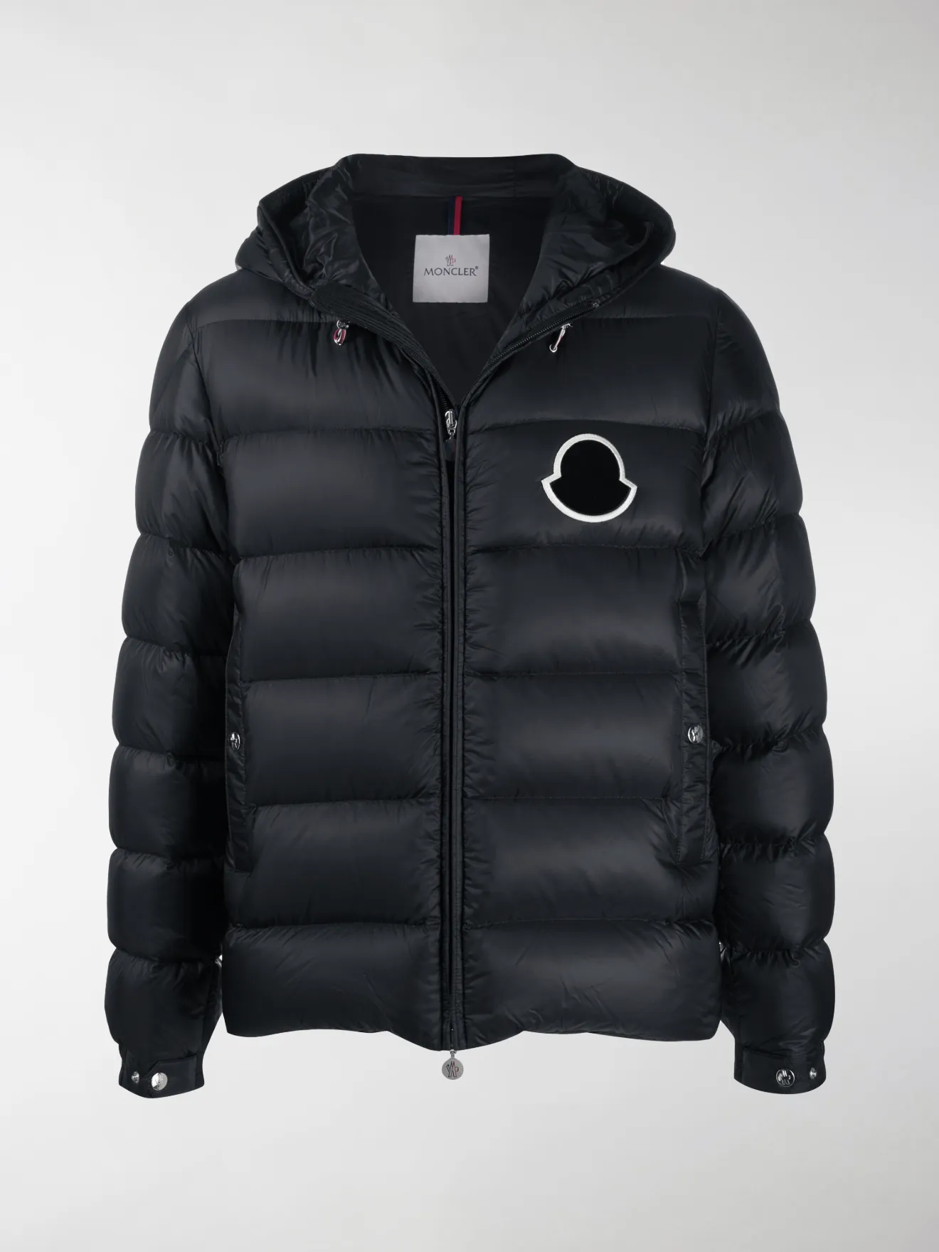 Moncler logo-patch padded jacket black 