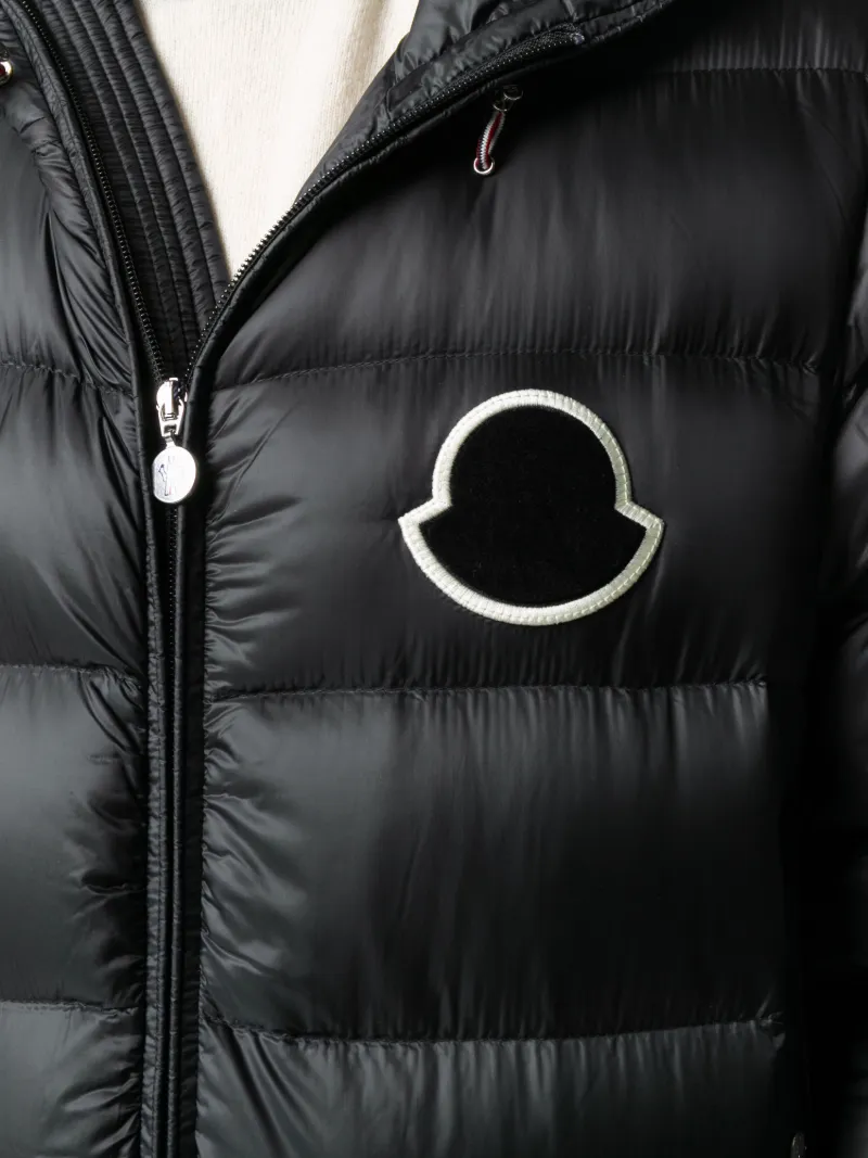Moncler logo-patch padded jacket black 