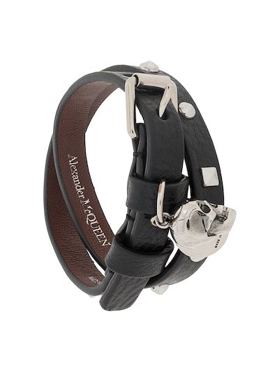 Alexander McQueen - double wrap skull bracelet