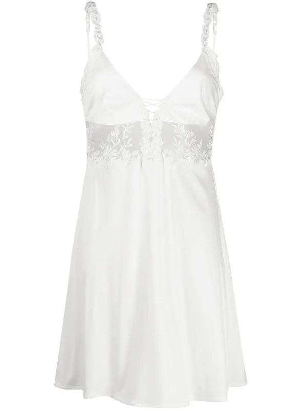 white lace night gown