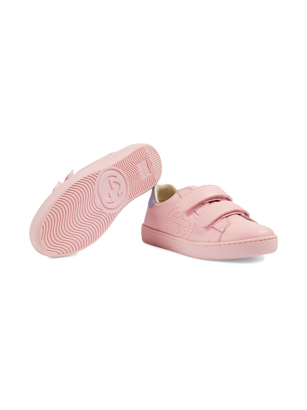 Gucci Kids Ace sneakers met klittenband - Roze