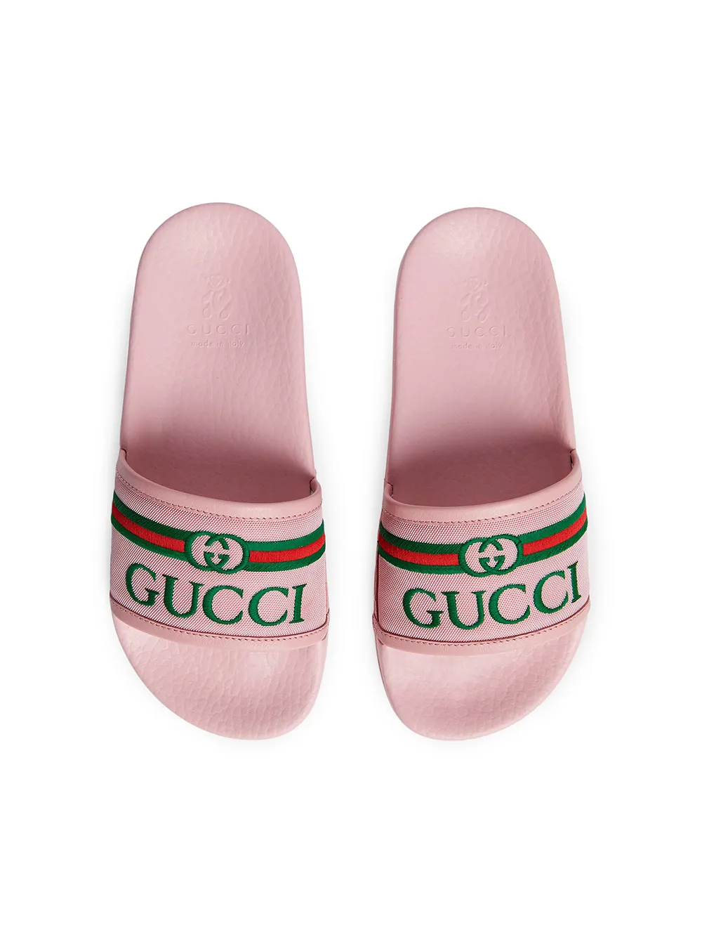 фото Gucci kids шлепанцы с вышитым логотипом