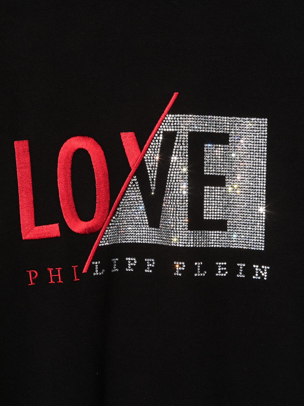 фото Philipp plein junior платье-толстовка love с капюшоном